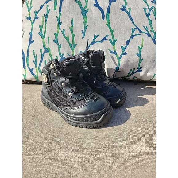 Timberland Other - Timberland Black Baby Combat Boots - Size 4C Leather